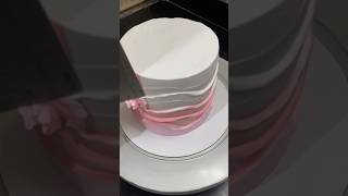 Wave effect🤍 cake tutorial viralvideo trendingcake [upl. by Nonek479]