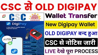 CSC Digipay Big Update  Old Digipay Wallet Transfer Start New Digipay Web Portal  CSC Digipay 2025 [upl. by Malkin]