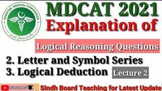 Logical Reasoning Questions MDCAT Lecture 2 Logical Deduction Letter Series [upl. by Ilise69]