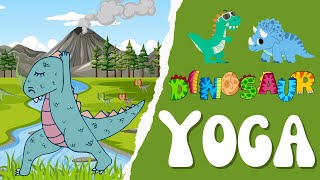 Dinosaur Yoga  Calming yoga for Kids  PE Cool Down  Brain Break [upl. by Attiuqal609]