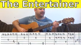 Tutorial The Entertainer Complete  w TAB Fingerstyle Guitar Lesson [upl. by Nilreb]