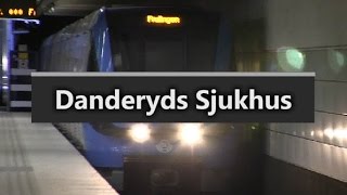 Danderyds Sjukhus Tunnelbanestation med tåg [upl. by Zebulen751]