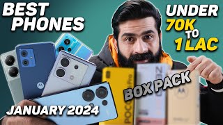 5 Best Box Pack 70000 to 100K Smartphones in Pakistan January 2024 [upl. by Chapman]