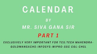 CALENDAR PART 1 TCS NQTINFOSYSWIPROGOLDMAN SACHSMINDTREECTS [upl. by Anirtal]