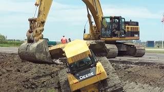 Caterpillar 6015B Excavator Fitting The Bucket And The First Loads  Sotiriadis Brothers [upl. by Assilrac83]