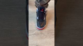 Best way to Loose Lace Jordan 4 “Bred Reimagined”Lacing Tutorial nike sneaker tutorial [upl. by Ermentrude]