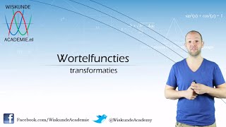 Transformaties van grafieken van wortelfuncties vwo B  WiskundeAcademie [upl. by Echo263]