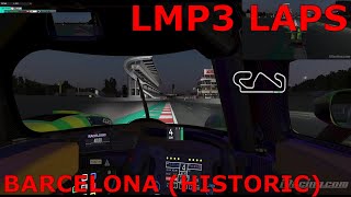 iRacing LMP3 Barcelona Historic Practice Laps 136480 [upl. by Nylrahc787]