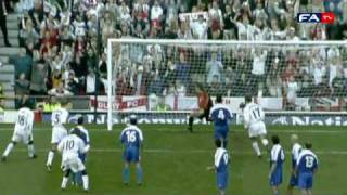 David Beckhams INCREDIBLE Free Kick  England v Greece 2001 [upl. by Tenner195]