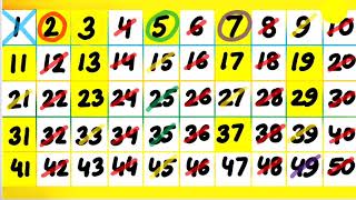 Prime numbers  Sieve of Eratosthenes  Easy method to learn prime numbers  Grade 5 prime numbers [upl. by Berghoff120]