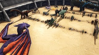 DRAGON vs ALL OTHER CREATURES in ARK amp DodoRex  Cantex [upl. by Martina943]