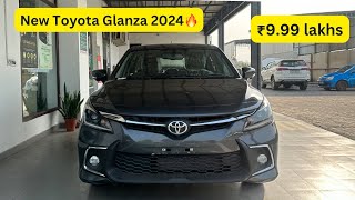 New Toyota Glanza 2024🔥  Detailed  कार हो तो एसी 🔥😍 [upl. by Rouvin]