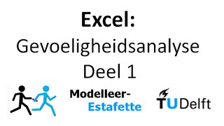 Excel Gevoeligheidsanalyse Deel 1 [upl. by Arracat]