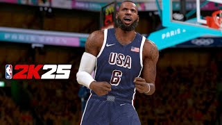 NBA 2K25 USA vs SERBIA FULL GAME HIGHLIGHTS  2024 Paris Basketball Olympic Games Highlights [upl. by Acinorahs]