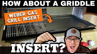 New Weber Griddle Insert  Turn Your Weber Genesis Gas Grill Into a GRIDDLE [upl. by Fi]