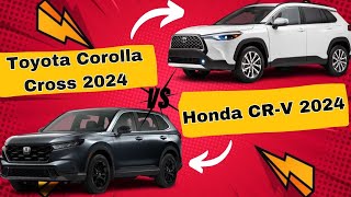 Toyota Corolla Cross 2024 Vs Honda CRV 2024 Specs Comparison [upl. by Ellswerth]