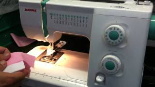 Janome Sewist 500 sewing machine  How to use buttonhole [upl. by Yeltihw]