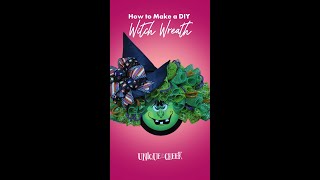 How to Make a Cute Witch Wreath for Halloween [upl. by Teyugn]