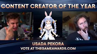 Ludwig amp Asmongold React To Pekora Being Nominated For Content Creator Of The Year 2024 [upl. by Lowson]