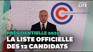 Présidentielle 2022 voici la liste officielle des 12 candidats à lElysée [upl. by Atirac]