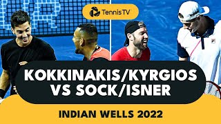 Nick Kyrgios amp Thanasi Kokkinakis vs Jack Sock amp John Isner  Indian Wells 2022 Doubles Highlights [upl. by Eelyah983]