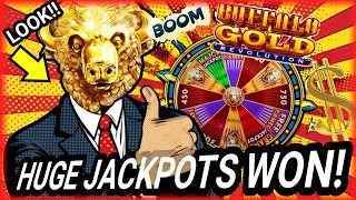 🐃Look High Limit JACKPOTS WON at BUFFALO GOLD REVOLUTION Slot [upl. by Atimed]