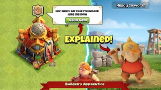 New Builder’s Apprentice Explained in Clash of Clans  Best Way To Use New Builder in coc [upl. by Broome826]