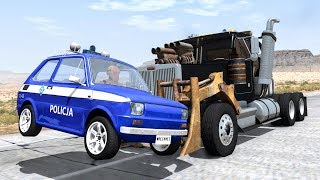 Crazy Police Chases 65  BeamNG Drive Crashes [upl. by Ahsilrak]