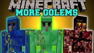 Minecraft MORE GOLEMS TONS OF NEW GOLEMS Golem World Mod Showcase [upl. by Amaras]