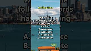 Spelling Time 500 spelling englishlearning englishvocabulary questions quiz [upl. by Airotcivairam]