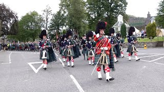 Morning Parade of Royal Highland Society to the 2019 Braemar Gathering Highland Games in Scotland [upl. by Arbed]