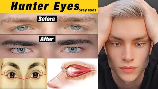 How to get HUNTER EYES naturally  correctly step by step in HindiUrdu [upl. by Sheffy]