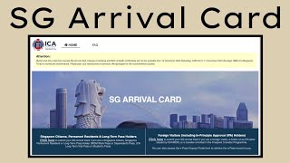 How to Fill SG Arrival Card to Enter Singapore  Important Points [upl. by Osher164]