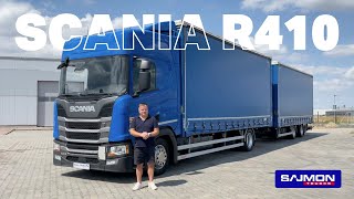 SCANIA R410 2018 120m³ Tandem Jumbo Curtainsider Truck  Trailer presented by SAJMON [upl. by Nnire]