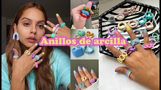 DIY Anillos de arcilla aesthetic  estilo Pinterest [upl. by Ahsemed]