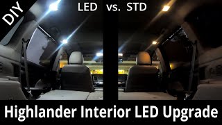 Toyota Highlander Interior LED Upgrade  Awesome Clarity [upl. by Ebag417]