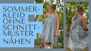 Sommerkleid ohne Schnittmuster nähen  DIY mit Annas Nähschule [upl. by Cheria]