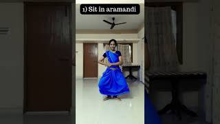 How to do classical dance steps Bharatanatyam movement tutorial classicaldance dancetutorial [upl. by Arabela347]