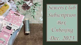 December 2023 Sewers Club Subscription Box Unboxing [upl. by Ellehcyar477]