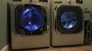 LG Mega Capacity 52 CU FT Front Load Washer and 90 CU FT Dryer Review [upl. by Jacobah]