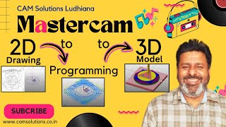 Mastercam 2023 How to Create 2D Drawing to Programming to 3D Model  Mastercam Tutorial [upl. by Frazier]