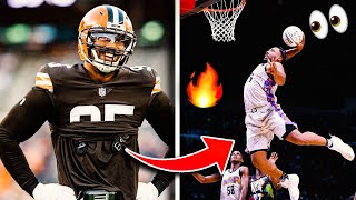 Myles Garrett NBA AllStar Celebrity Game Highlights In Under One Minute 🔥 [upl. by Khalid]