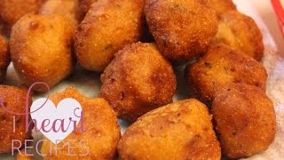 Homemade Southern Hush Puppies Recipe  I Heart Recipes [upl. by Graniela]