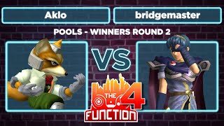 The Function 4 Aklo vs bridgemaster  WR2 SSBM [upl. by Anauqcaj]