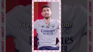 Jorginho REACTS to debut Arsenal goal 😅 shorts [upl. by Snave129]