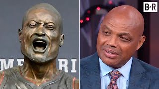 Chuck Reacts to Dwyane Wades Statue They gotta take that thing down 😅  Inside the NBA [upl. by Litman583]