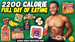 High Protein Full Day of Eating 2200 Calories 200g Protein [upl. by Eitsim]