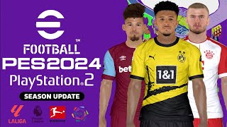 EFOOTBALL PES 2024 PS2 ISO  Winter Transfer Update  Download Now [upl. by Wetzel]