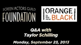 Conversations with Taylor Schilling of ORANGE IS THE NEW BLACK [upl. by Morrill]