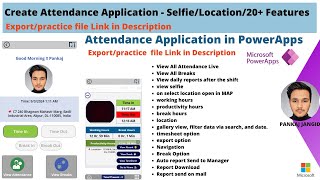 Create Your Own Attendance Application With Selfie amp Location Feature in PowerApps  PowerApps [upl. by Eirehs]